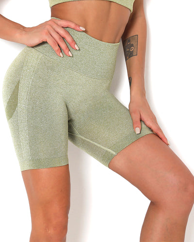 Amplify Scrunch Seamless Shorts - Light Green