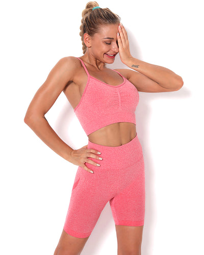 Amplify Scrunch Seamless Shorts - Coral