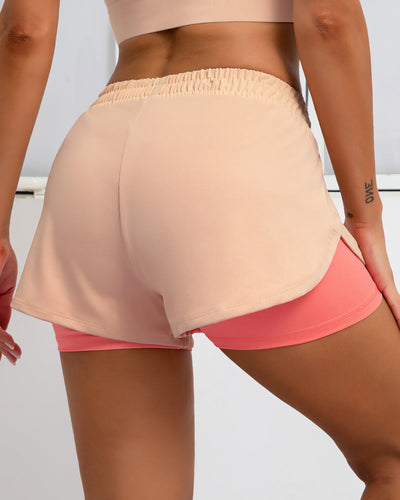Bailey Double Layer Shorts - Pink
