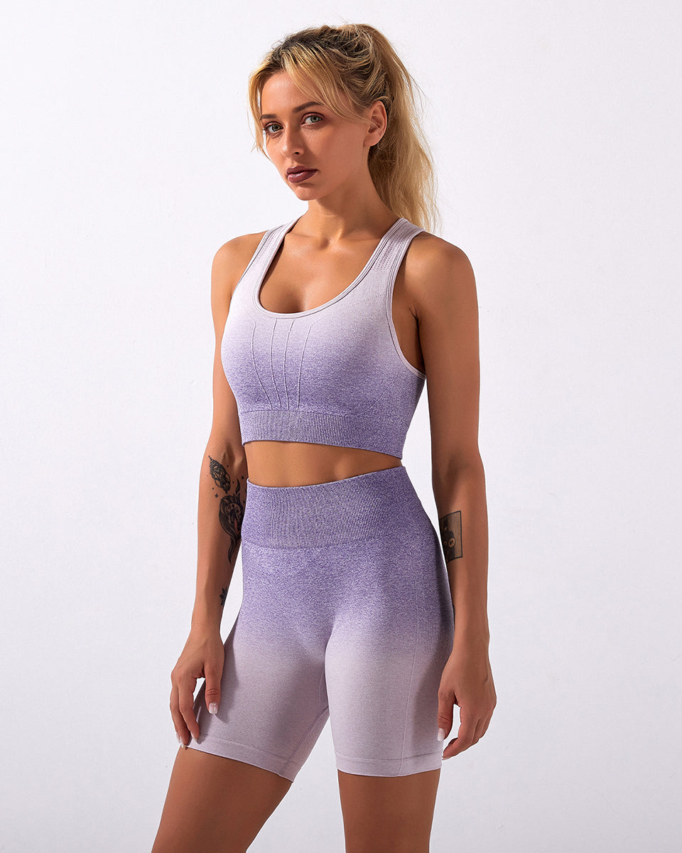 Calico Ombre Seamless Shorts - Purple