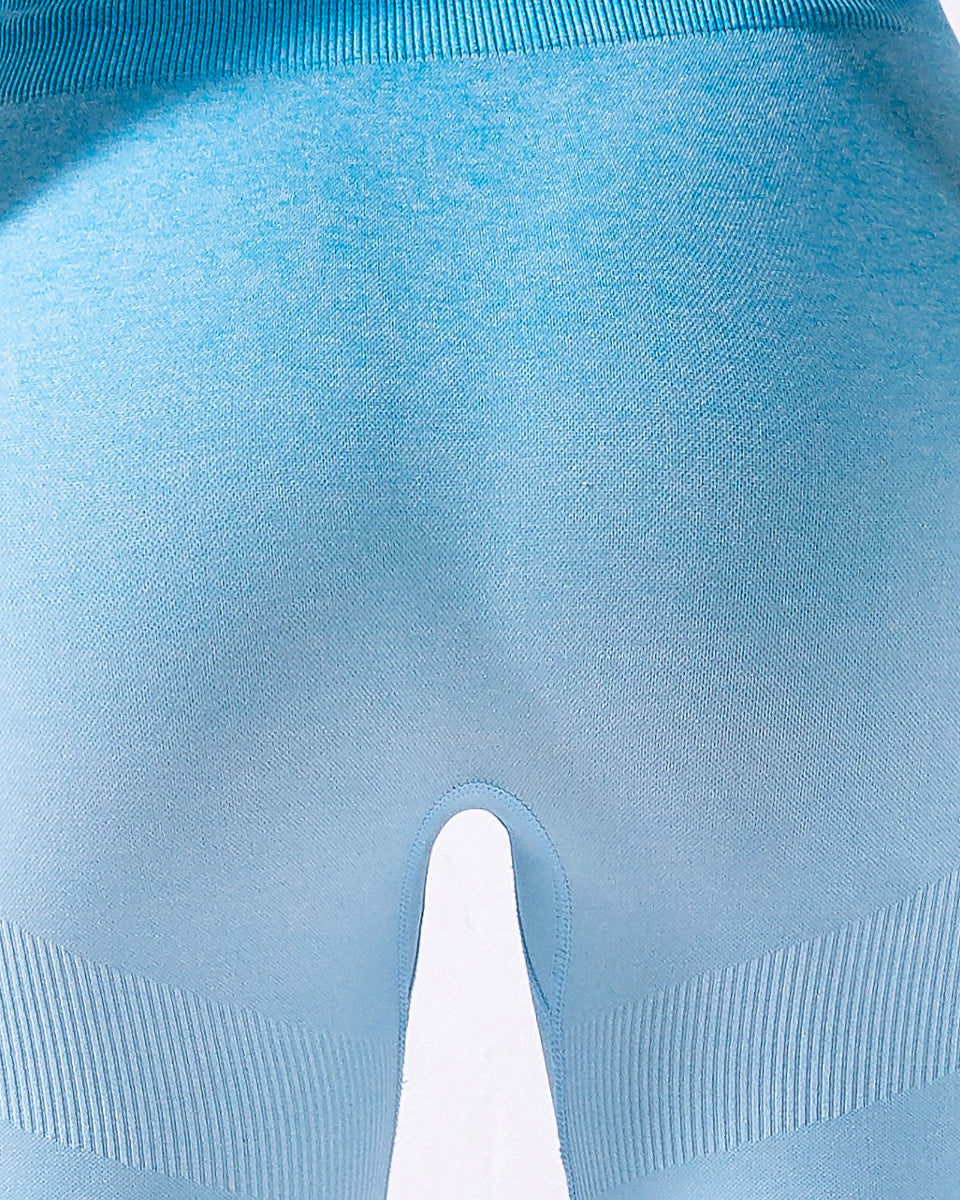 Calico Ombre Seamless Shorts - Sky Blue