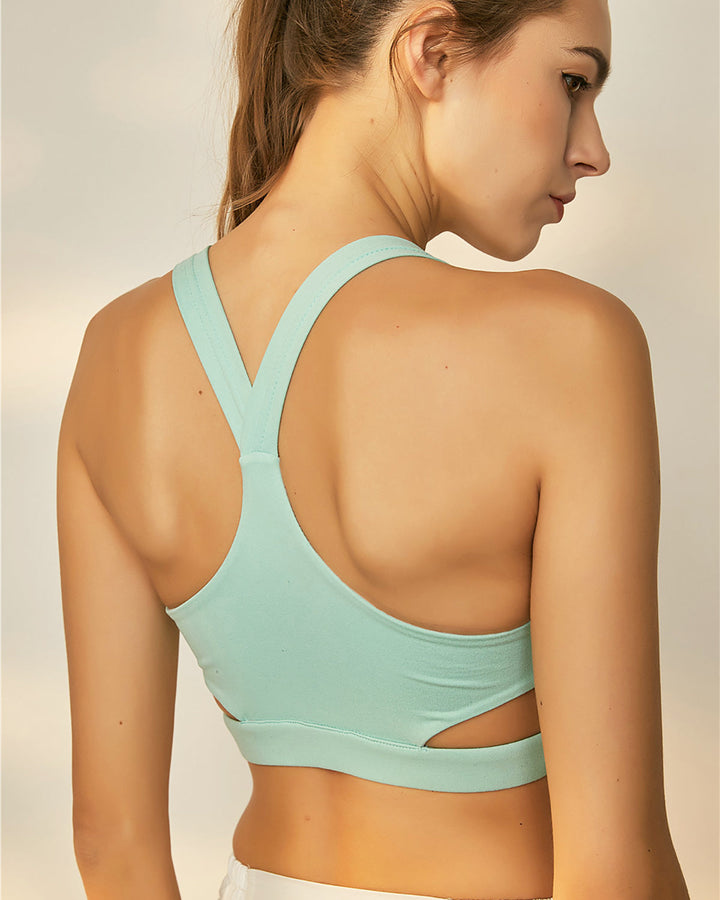 Daisy Cross Sports Bra - Green