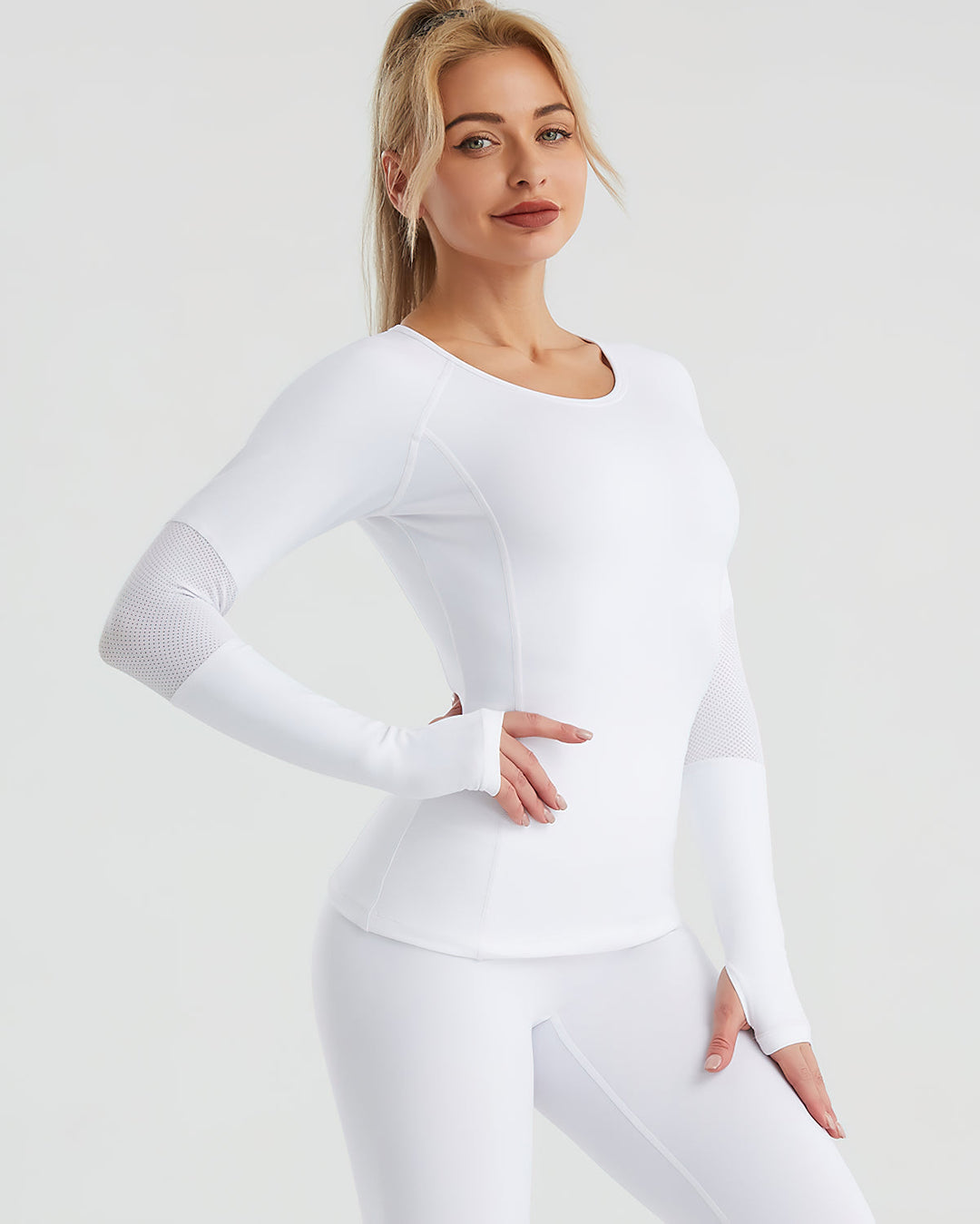 Elliot Mesh Long Sleeve - White