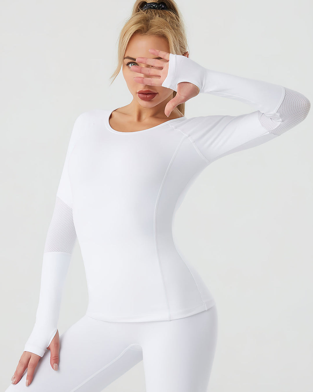 Elliot Mesh Long Sleeve - White