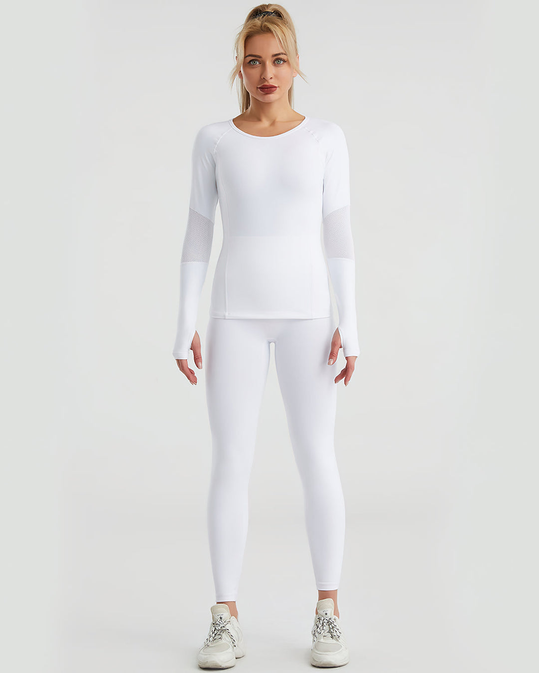 Elliot Mesh Long Sleeve - White