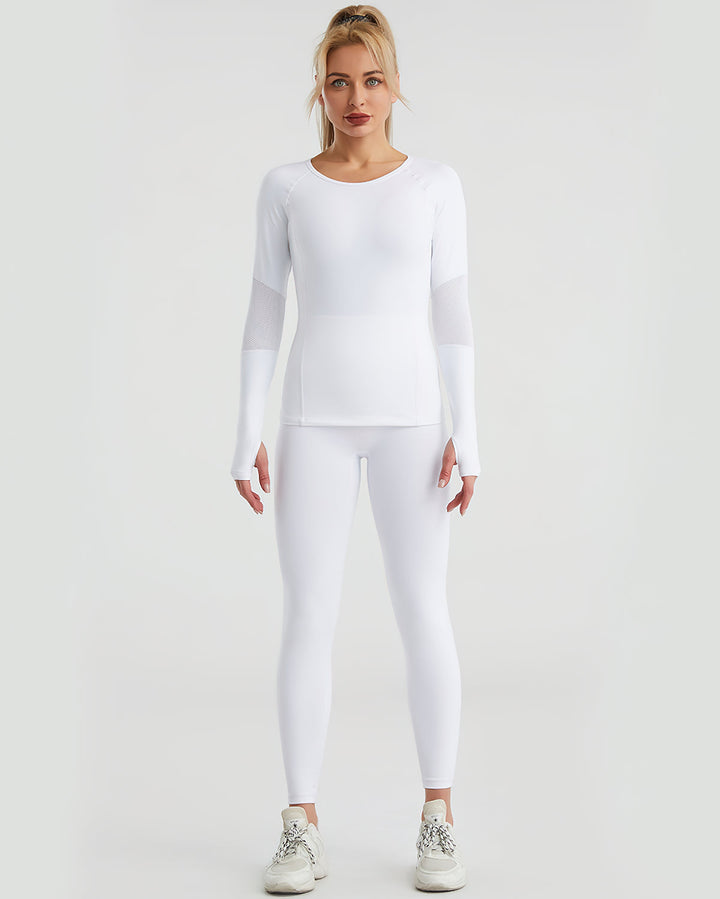 Elliot Mesh Long Sleeve - White