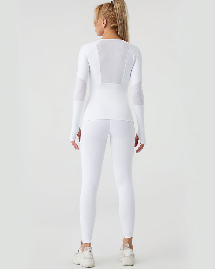 Elliot Mesh Long Sleeve - White