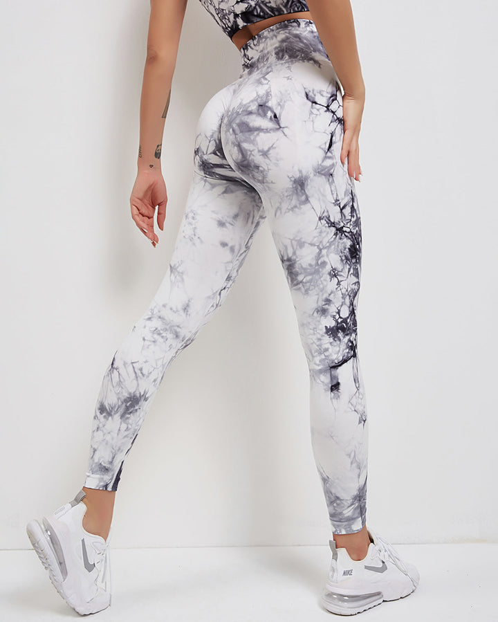 Fojo Dye Seamless Scrunch Leggings - White