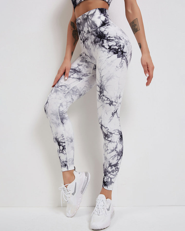 Fojo Dye Seamless Scrunch Leggings - White