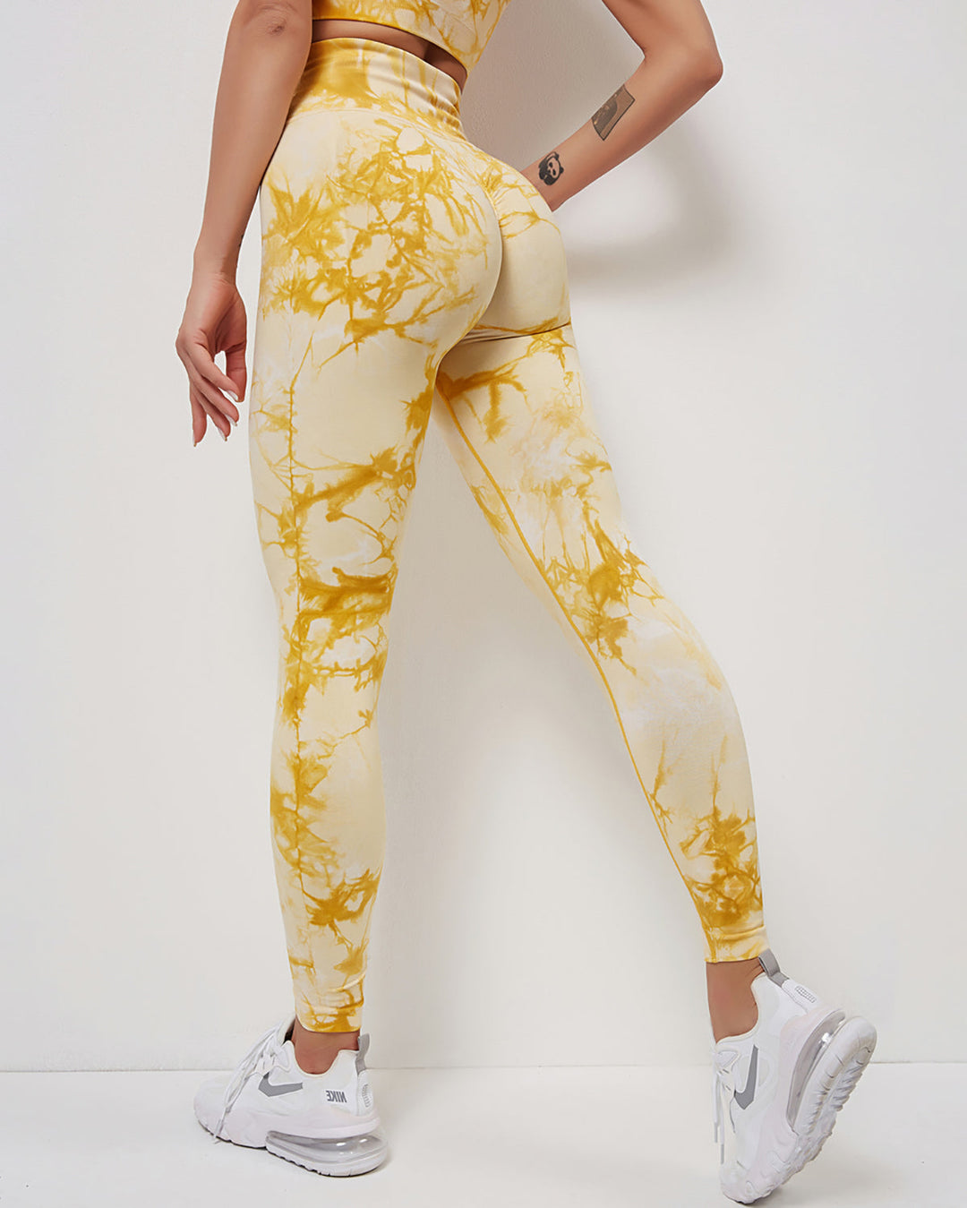 Fojo Dye Seamless Scrunch Leggings - Yellow