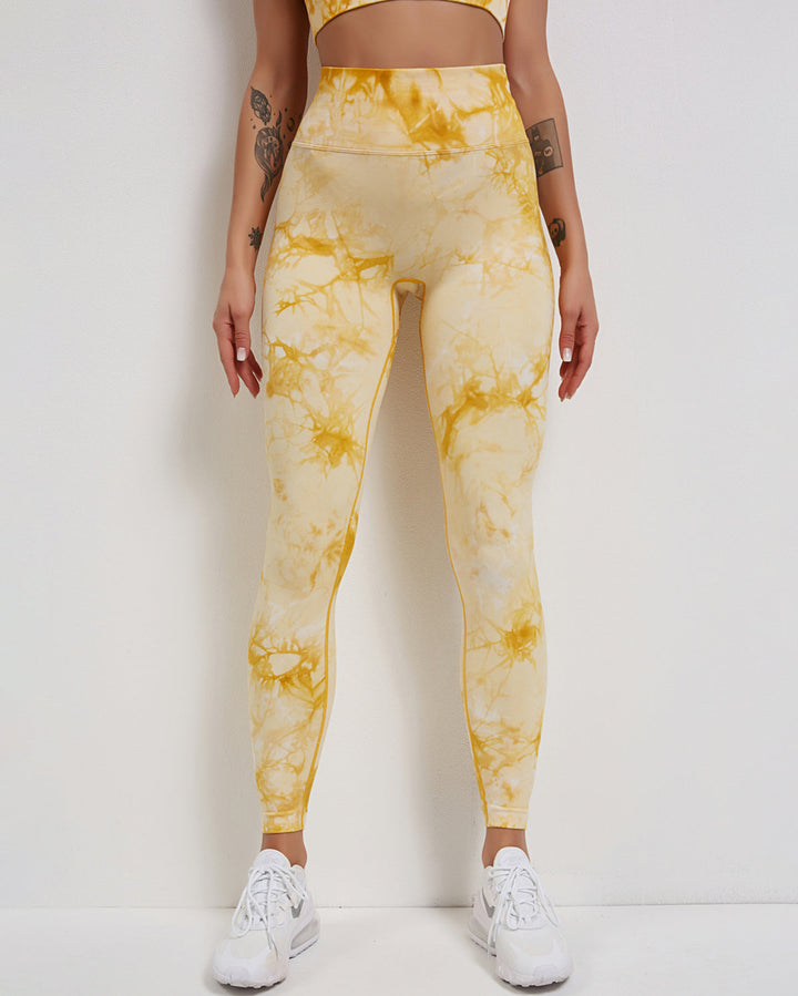 Fojo Dye Seamless Scrunch Leggings - Yellow