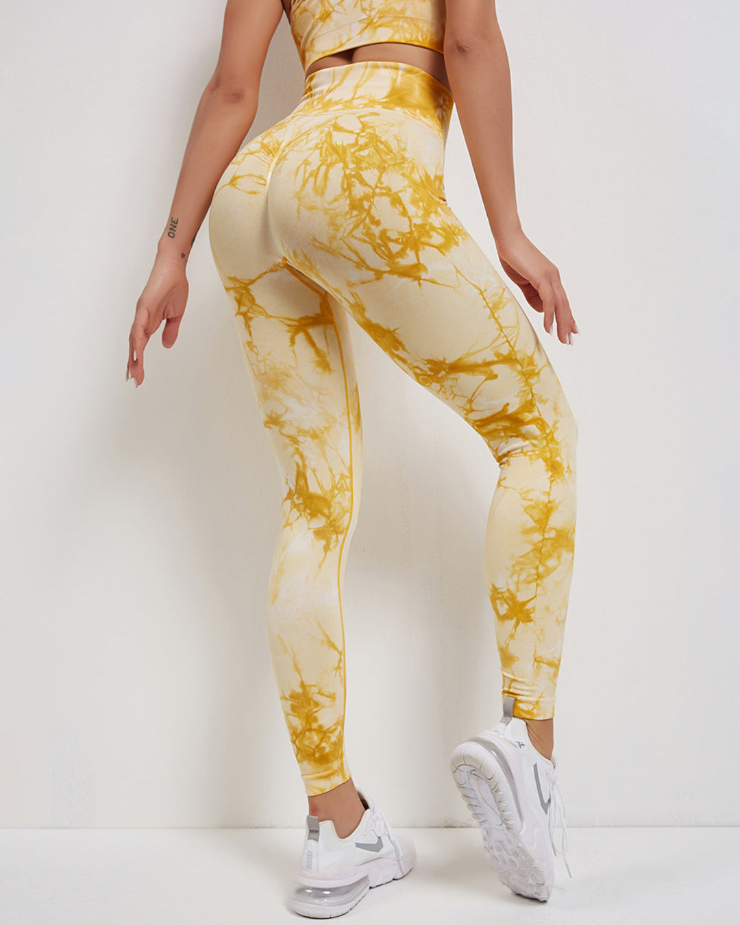 Fojo Dye Seamless Scrunch Leggings - Yellow
