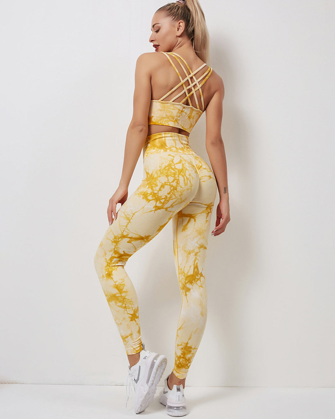 Fojo Dye Seamless Scrunch Leggings - Yellow