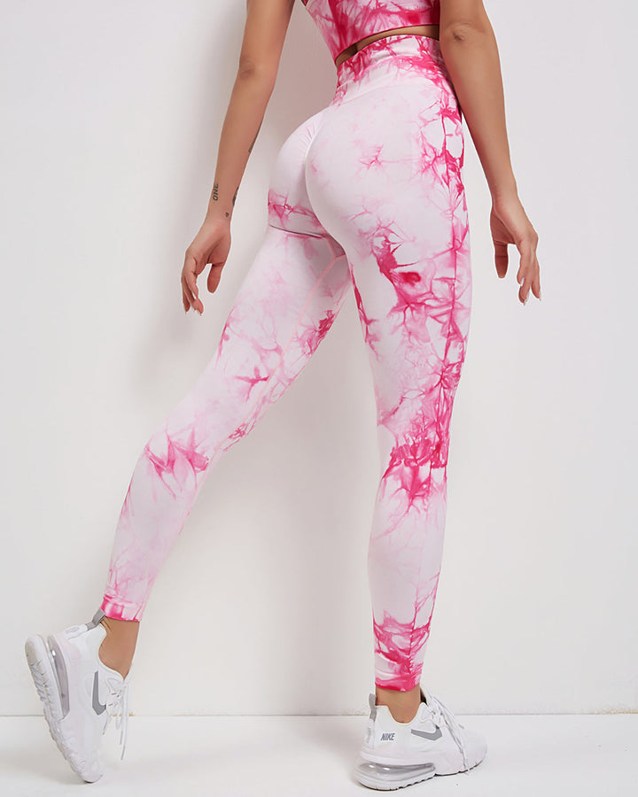 Fojo Dye Seamless Scrunch Leggings - Pink