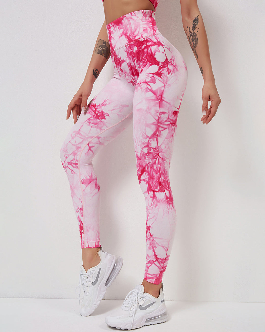 Fojo Dye Seamless Scrunch Leggings - Pink