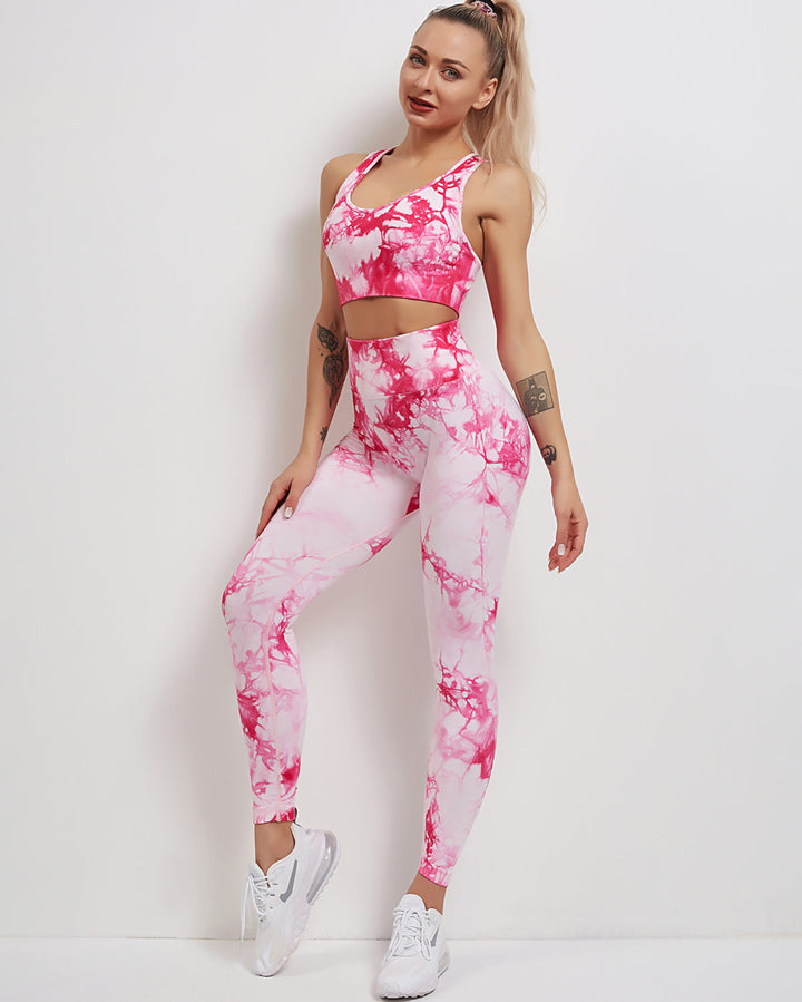 Fojo Dye Seamless Scrunch Leggings - Pink