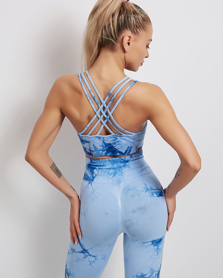 Fojo Dye Sports Bra - Blue