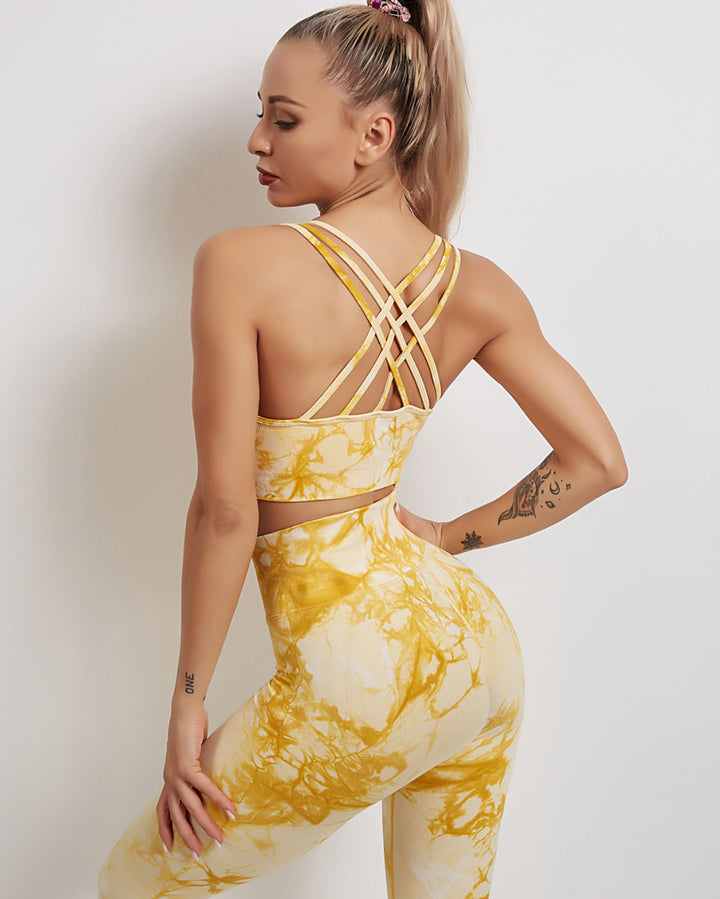 Fojo Dye Sports Bra - Yellow