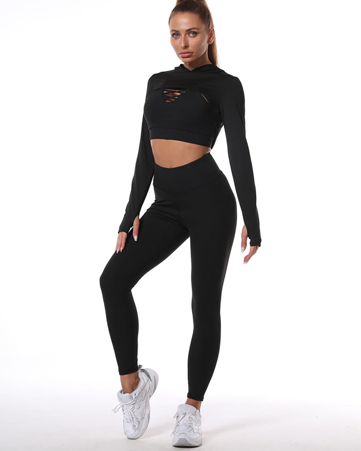 Gizus Scrunch Capri - Black
