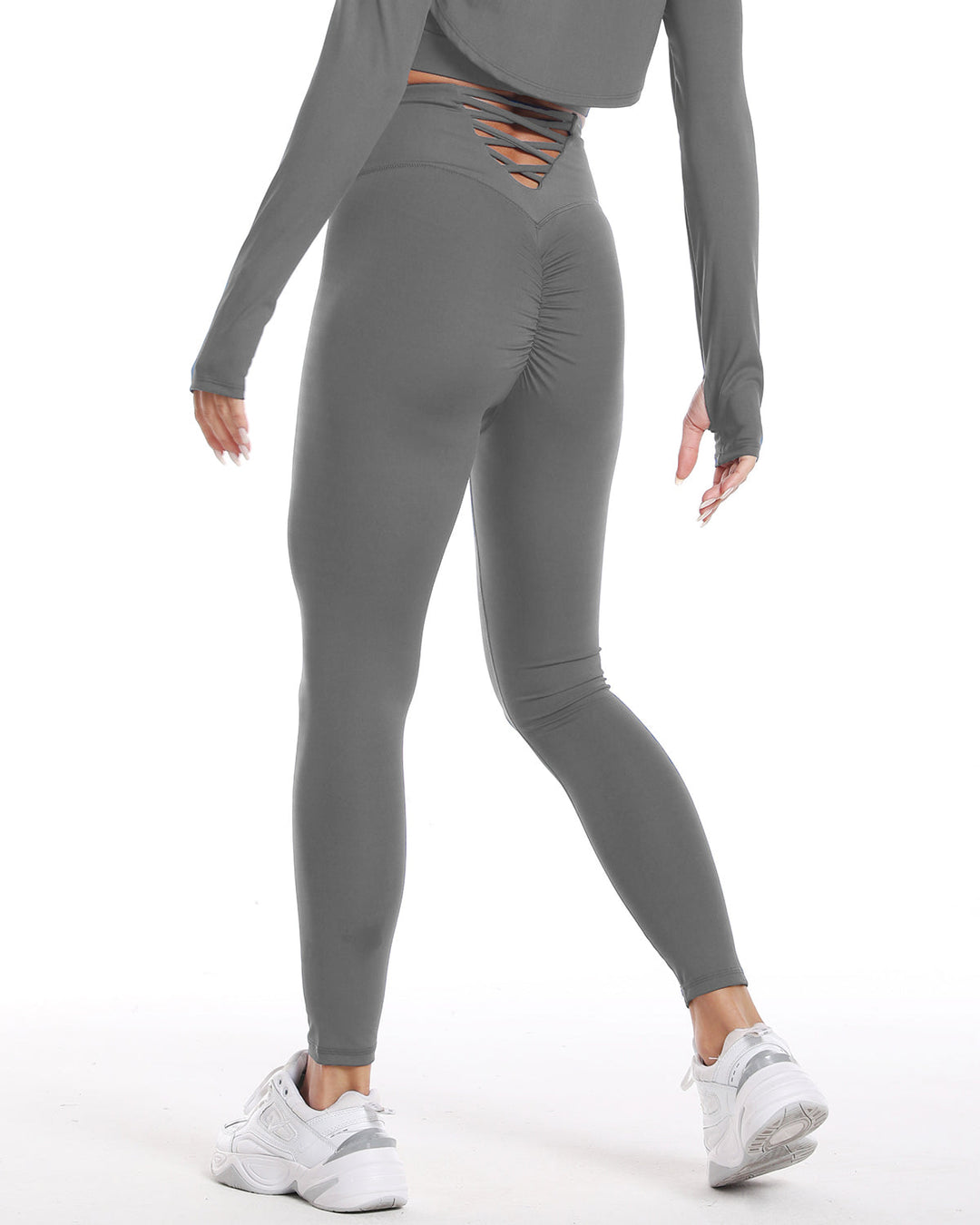 Gizus Scrunch Capri - Grey