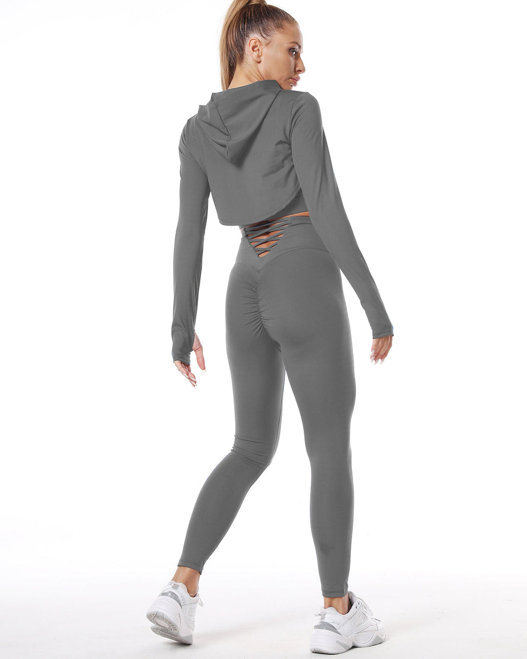 Gizus Scrunch Capri - Grey