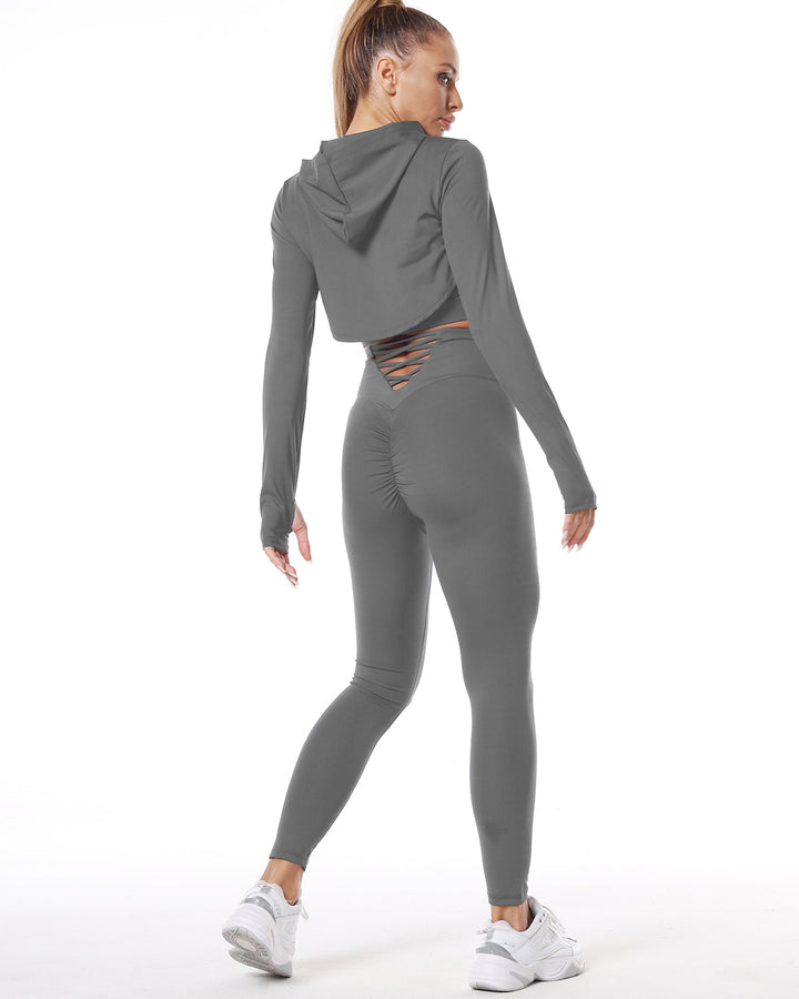 Gizus Scrunch Capri - Grey