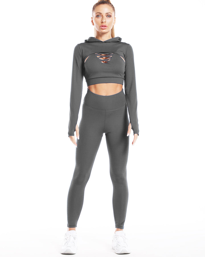 Gizus Scrunch Capri - Grey