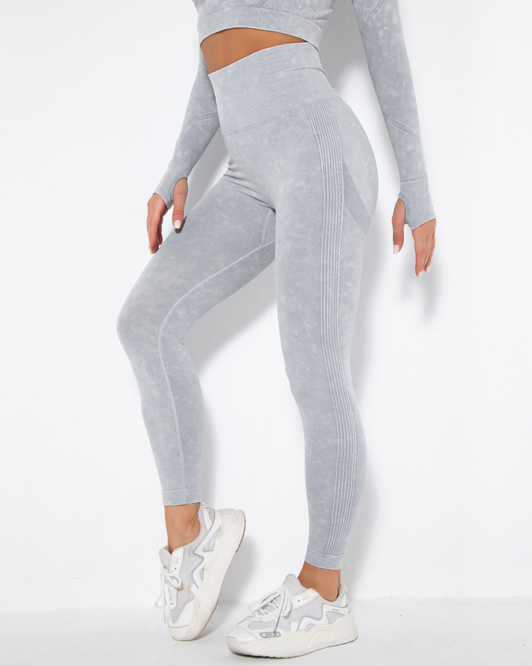 Idalyne Seamless Scrunch Leggings - Grey