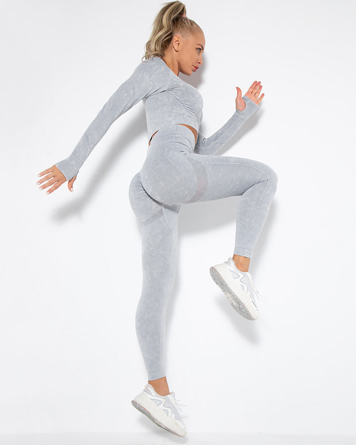 Idalyne Seamless Scrunch Leggings - Grey