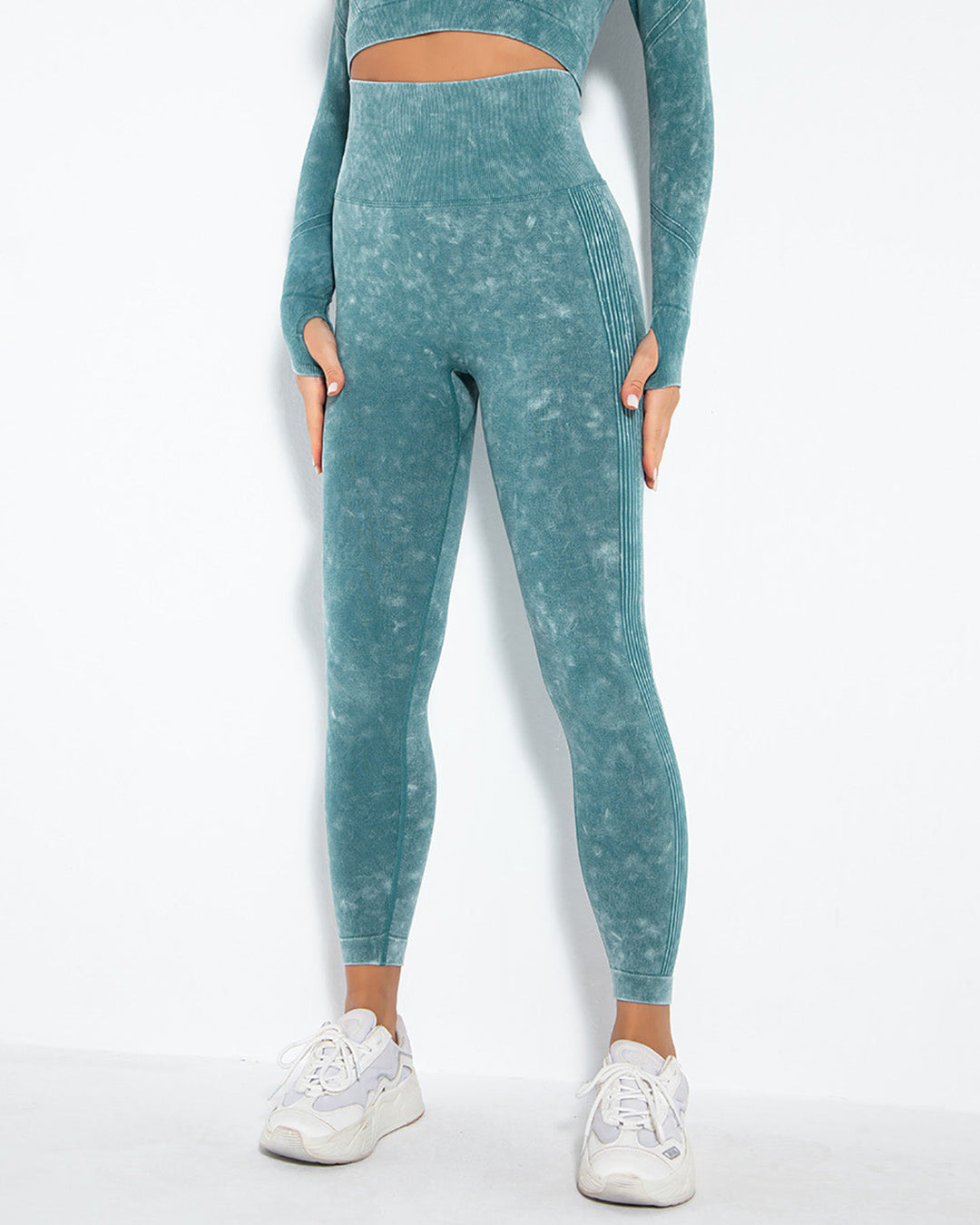 Idalyne Seamless Scrunch Leggings - Teal