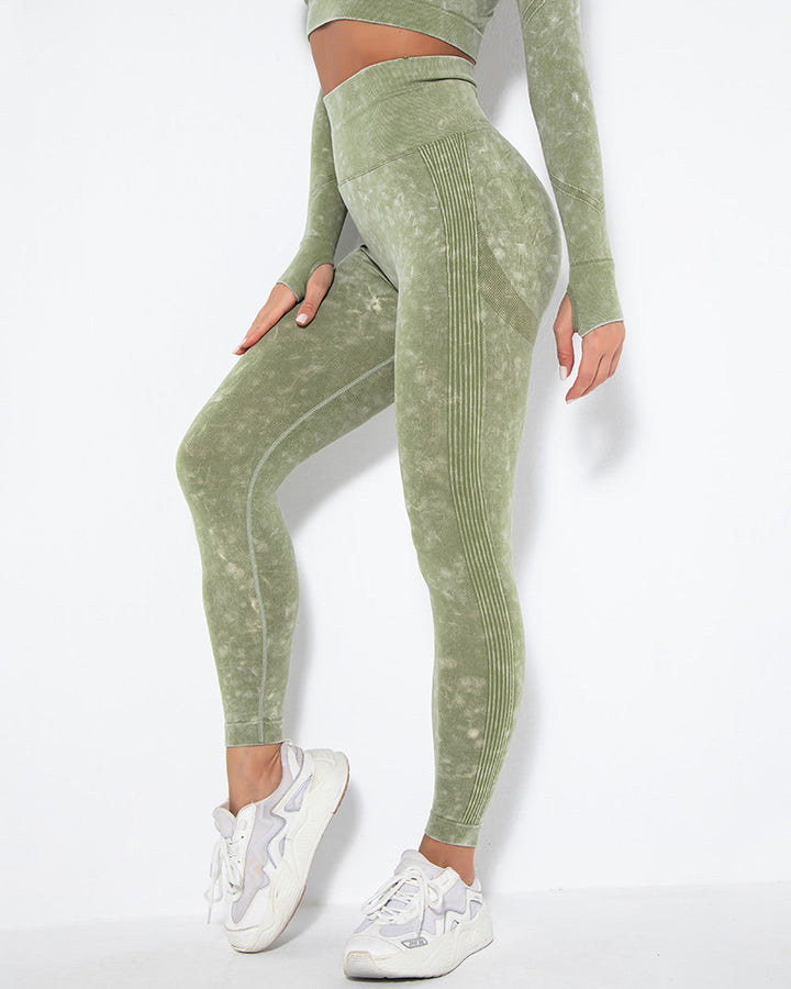 Idalyne Seamless Scrunch Leggings - Green