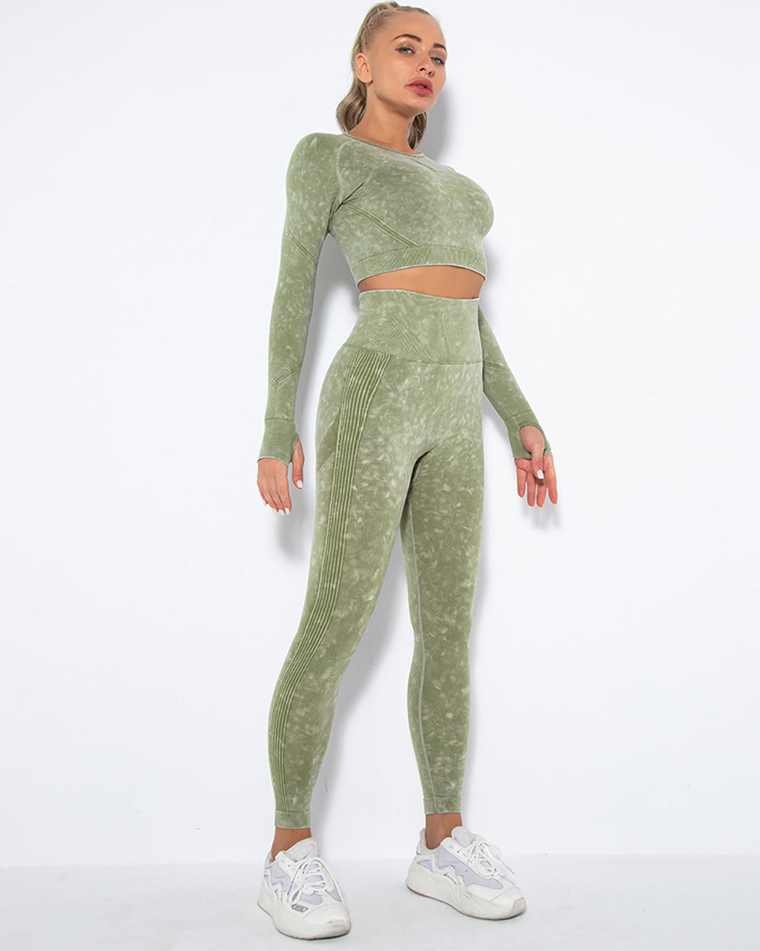 Idalyne Seamless Scrunch Leggings - Green