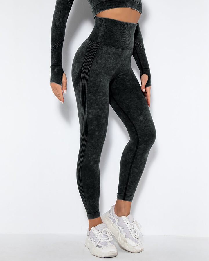Idalyne Seamless Scrunch Leggings - Black