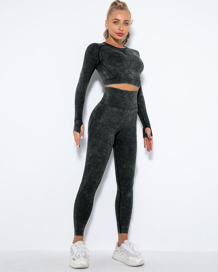 Idalyne Seamless Scrunch Leggings - Black