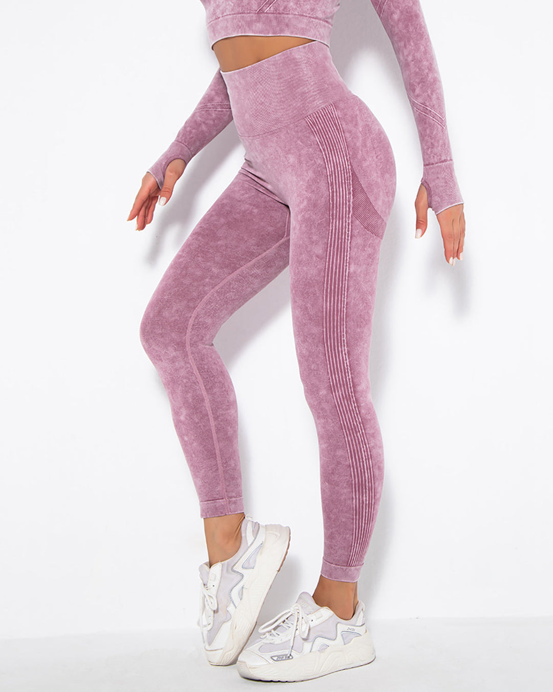 Idalyne Seamless Scrunch Leggings - Red