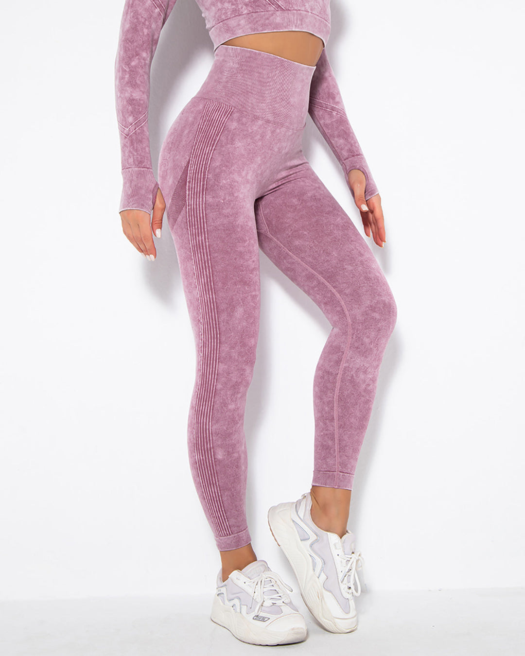 Idalyne Seamless Scrunch Leggings - Red