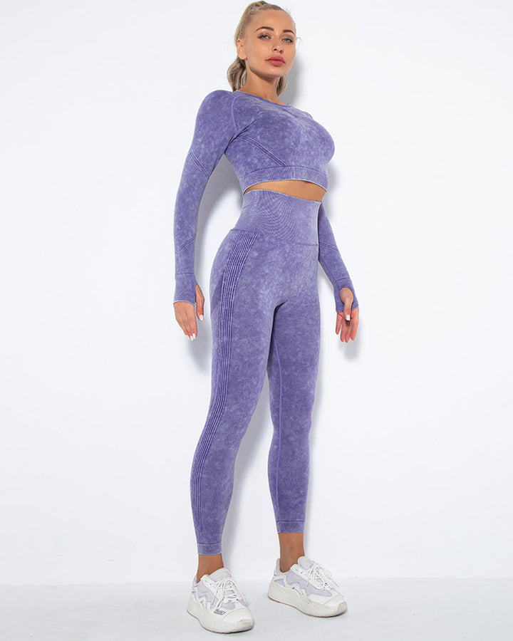 Idalyne Seamless Scrunch Leggings - Purple