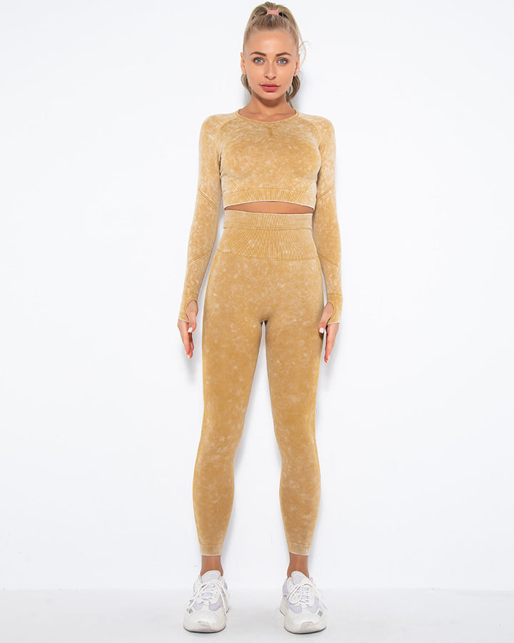 Idalyne Seamless Scrunch Leggings - Yellow