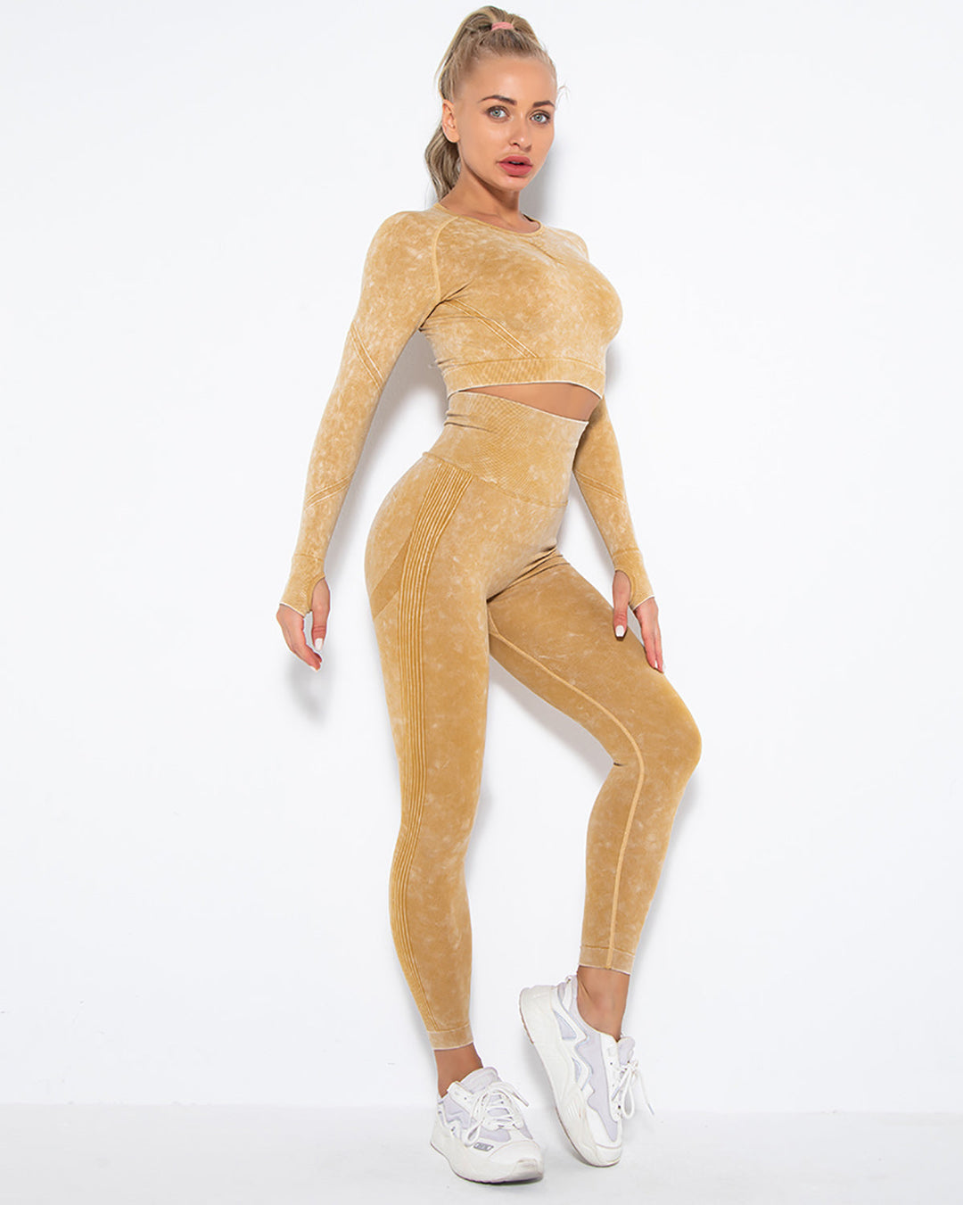 Idalyne Seamless Scrunch Leggings - Yellow