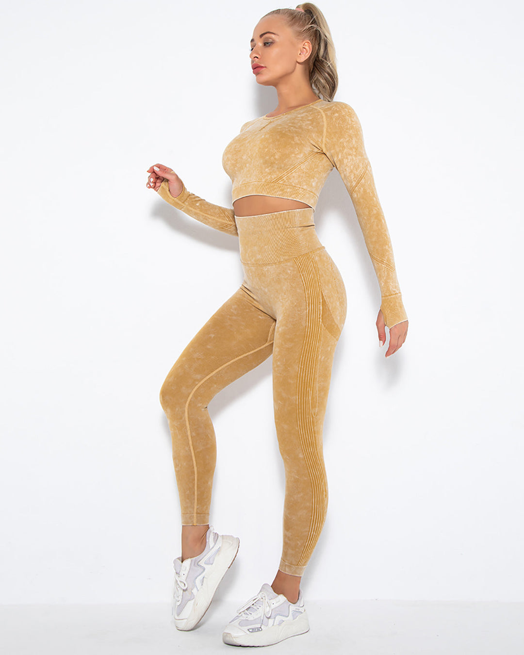 Idalyne Seamless Scrunch Leggings - Yellow