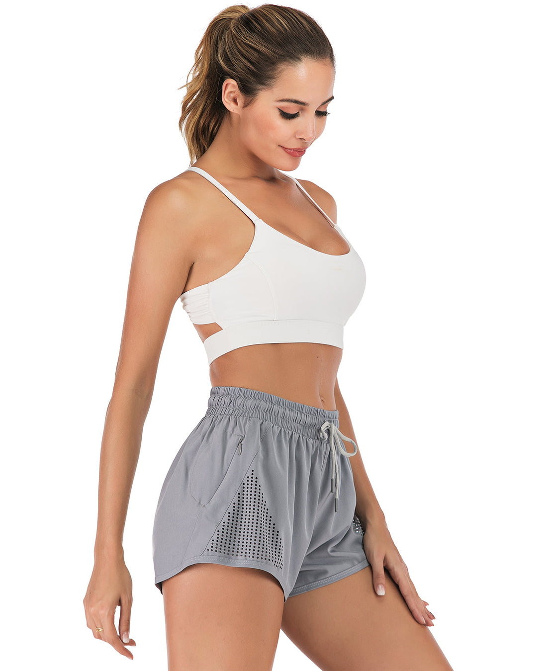 Lauren Gym Shorts Grey – Amelia Activewear