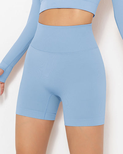 Lior Seamless Scrunch Shorts - Light Blue