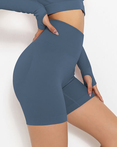 Lior Seamless Scrunch Shorts - Blue