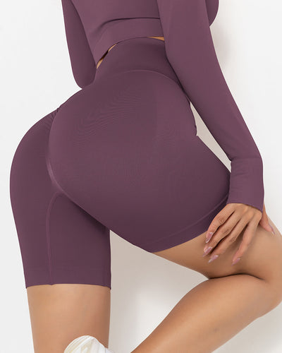 Lior Seamless Scrunch Shorts - Purple