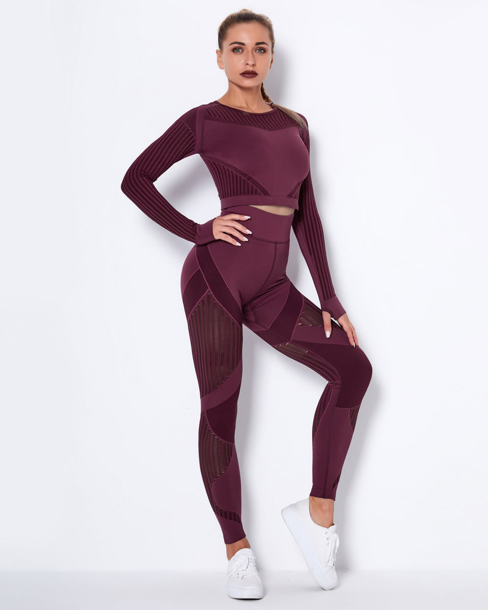 Lorica Leggings - Burgundy