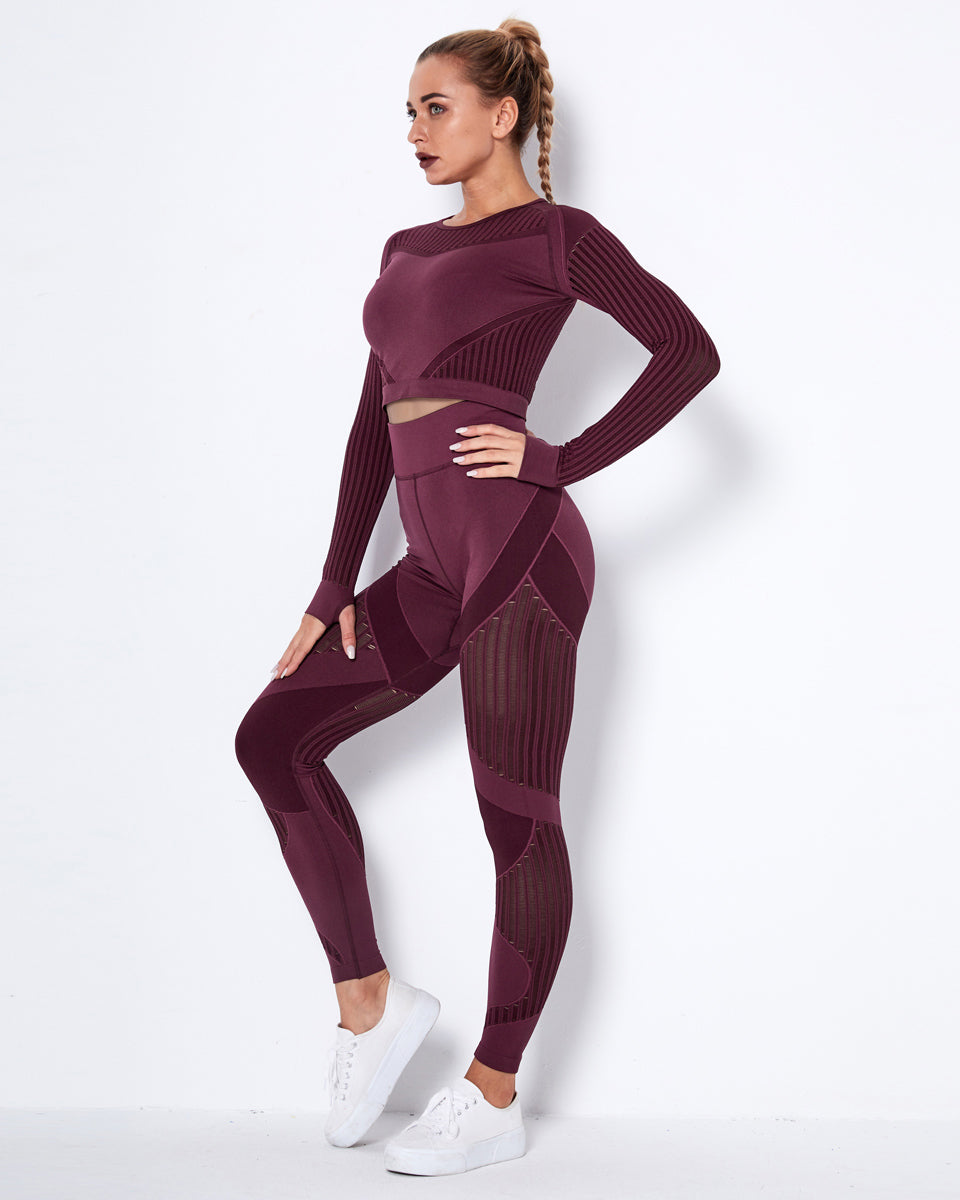 Lorica Leggings - Burgundy