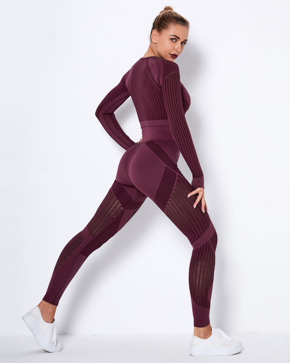 Lorica Leggings - Burgundy