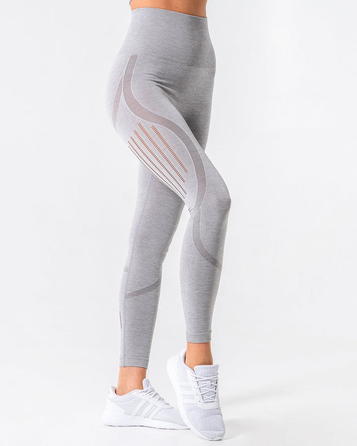 Nina Luxe Hollow Leggings - Grey
