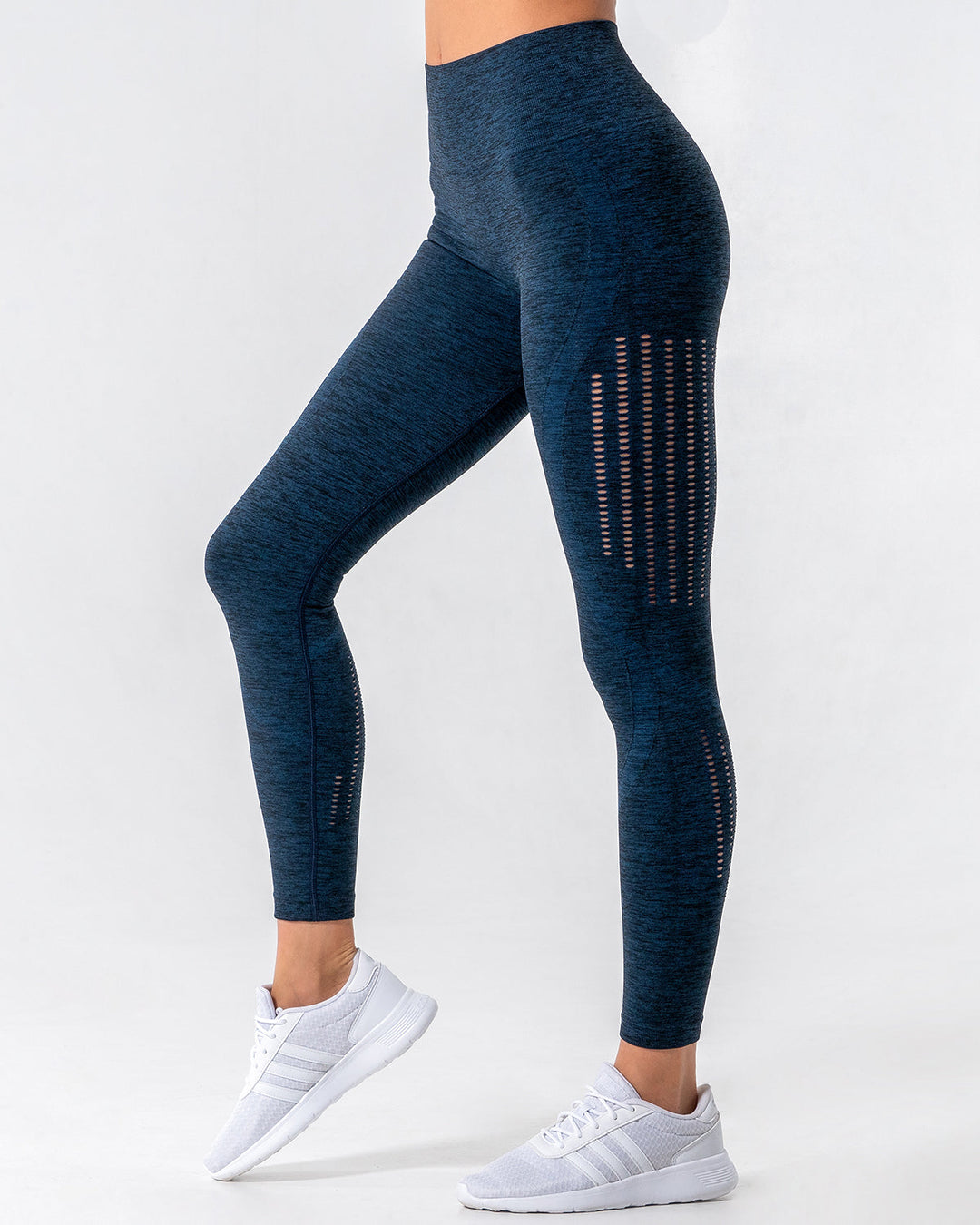 Nina Luxe Hollow Leggings - Blue