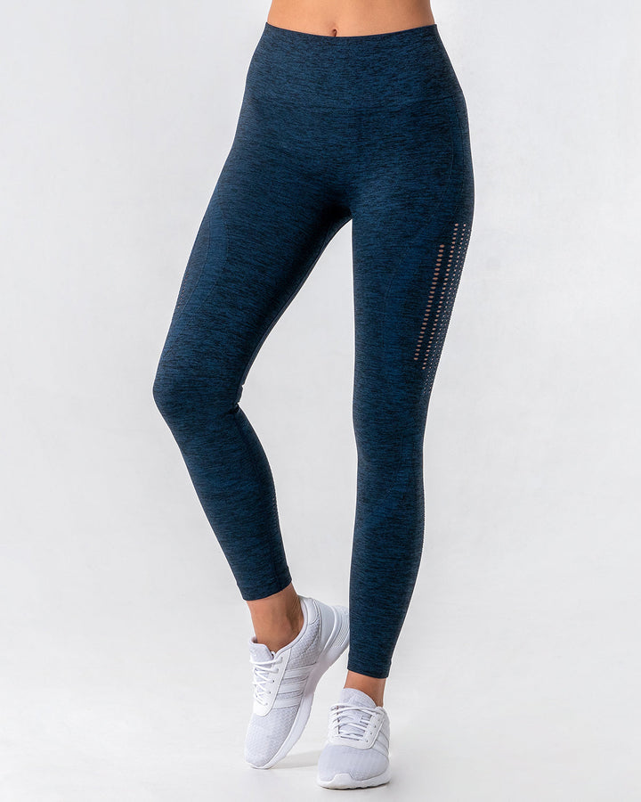 Nina Luxe Hollow Leggings - Blue
